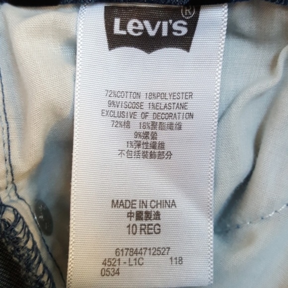 Levi's 711 Polka Dot Stretch Skinny Jeans 10 - Picture 7 of 8